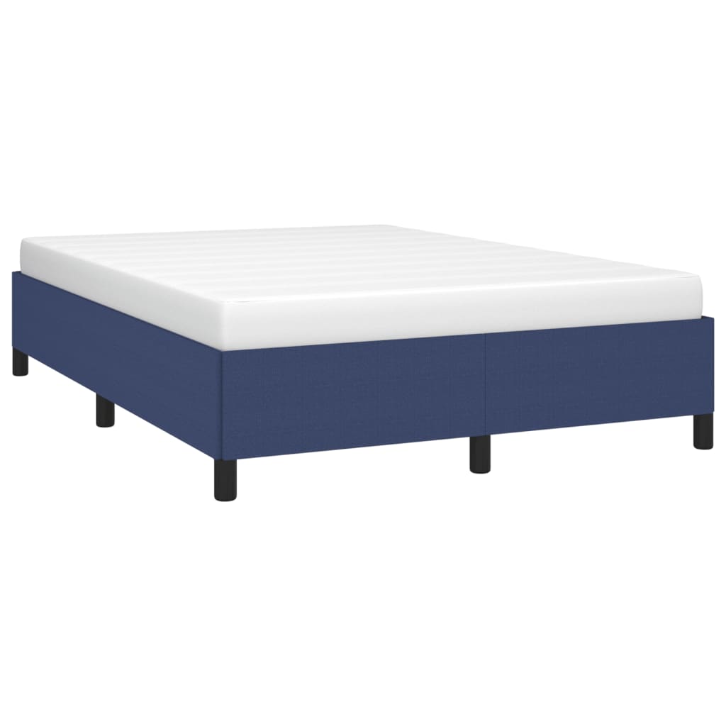 sengeramme uden madras 140x190 cm stof blå