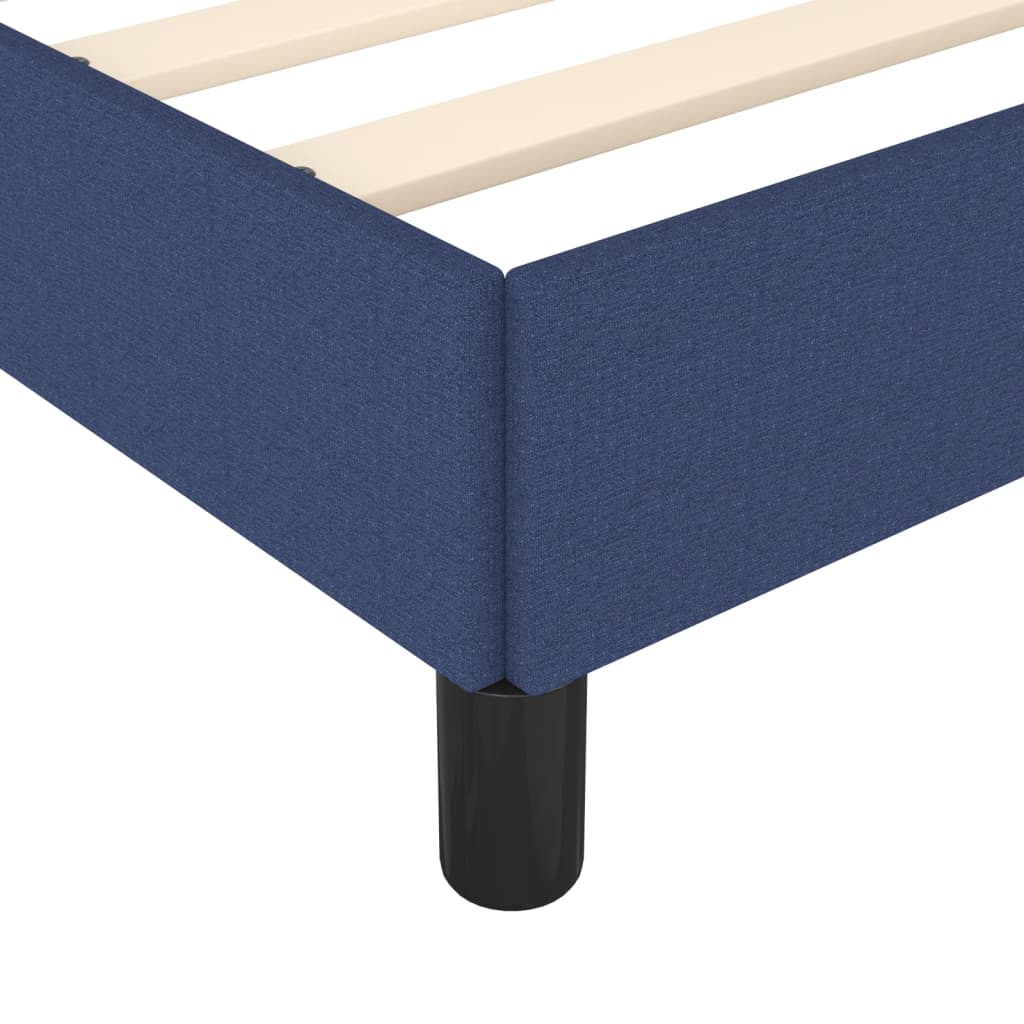 sengeramme uden madras 140x190 cm stof blå