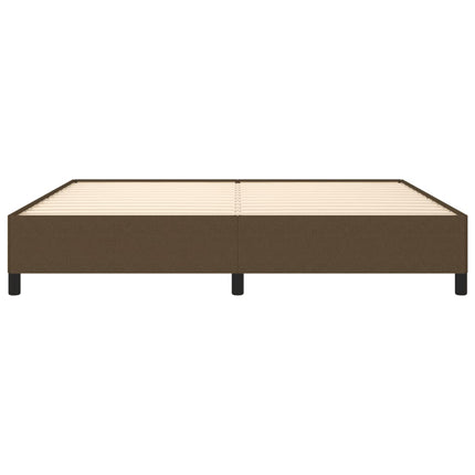 sengeramme uden madras 200x200 cm stof mørkebrun