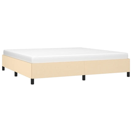 sengeramme uden madras 200x200 cm stof cremefarvet