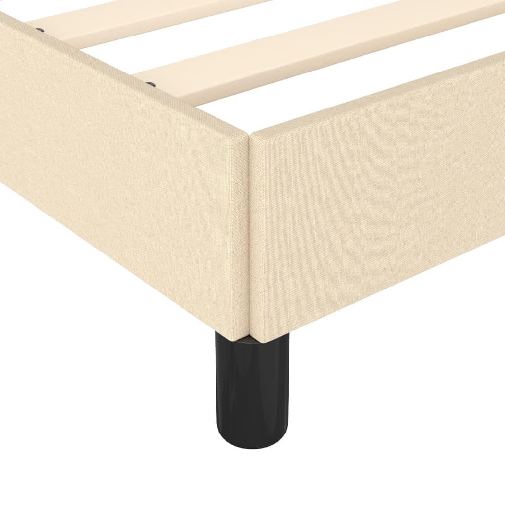 sengeramme uden madras 200x200 cm stof cremefarvet