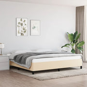 sengeramme uden madras 200x200 cm stof cremefarvet