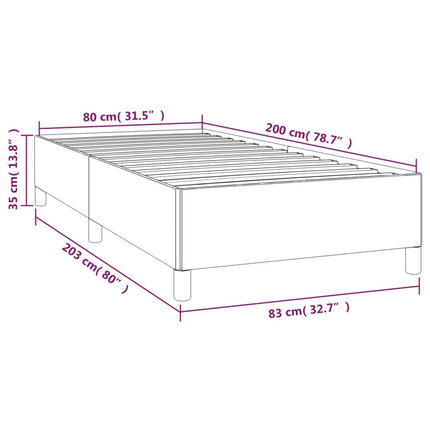 sengeramme uden madras 80x200 cm stof gråbrun