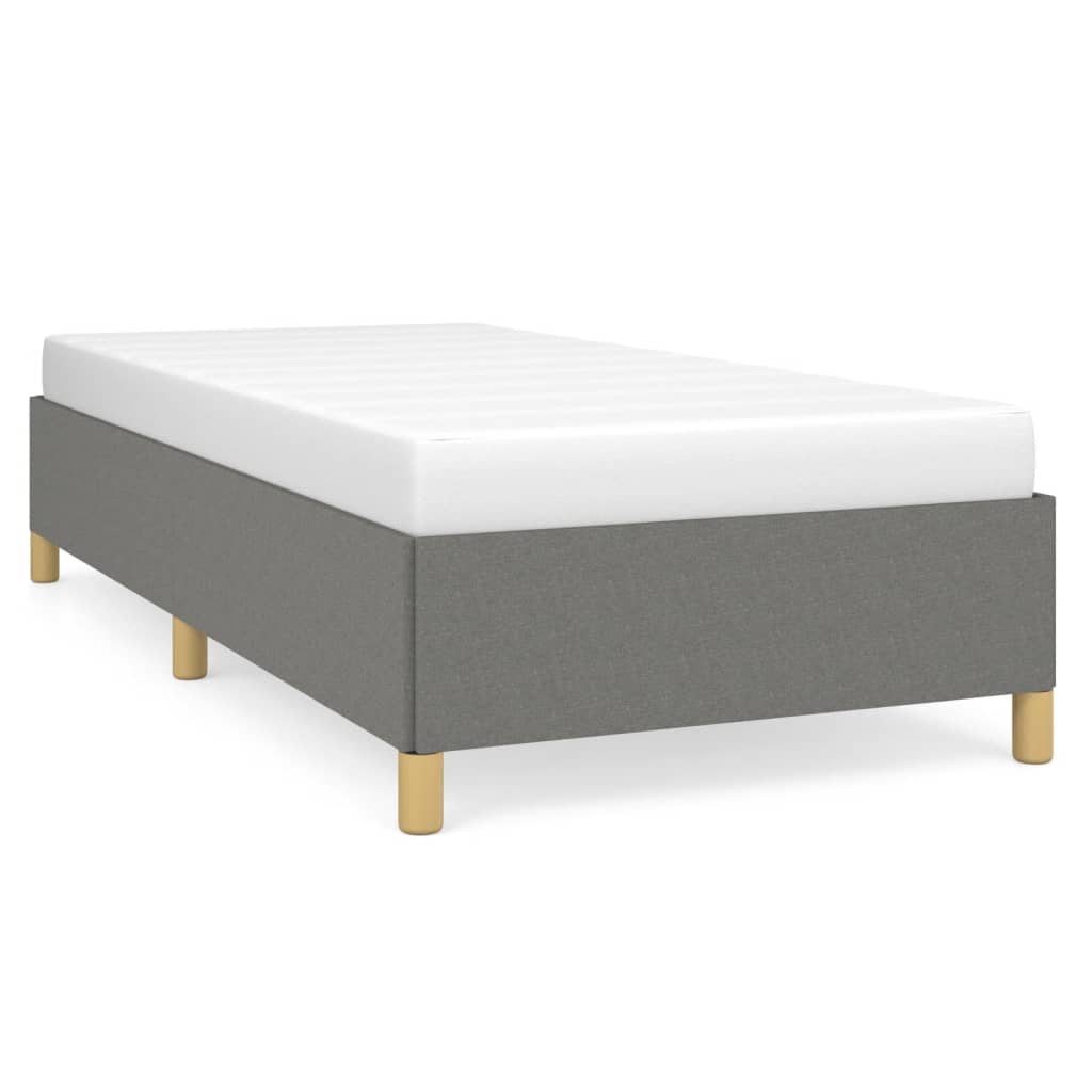 Sengeramme uden madras Mørkegrå 90x190 cm Stof