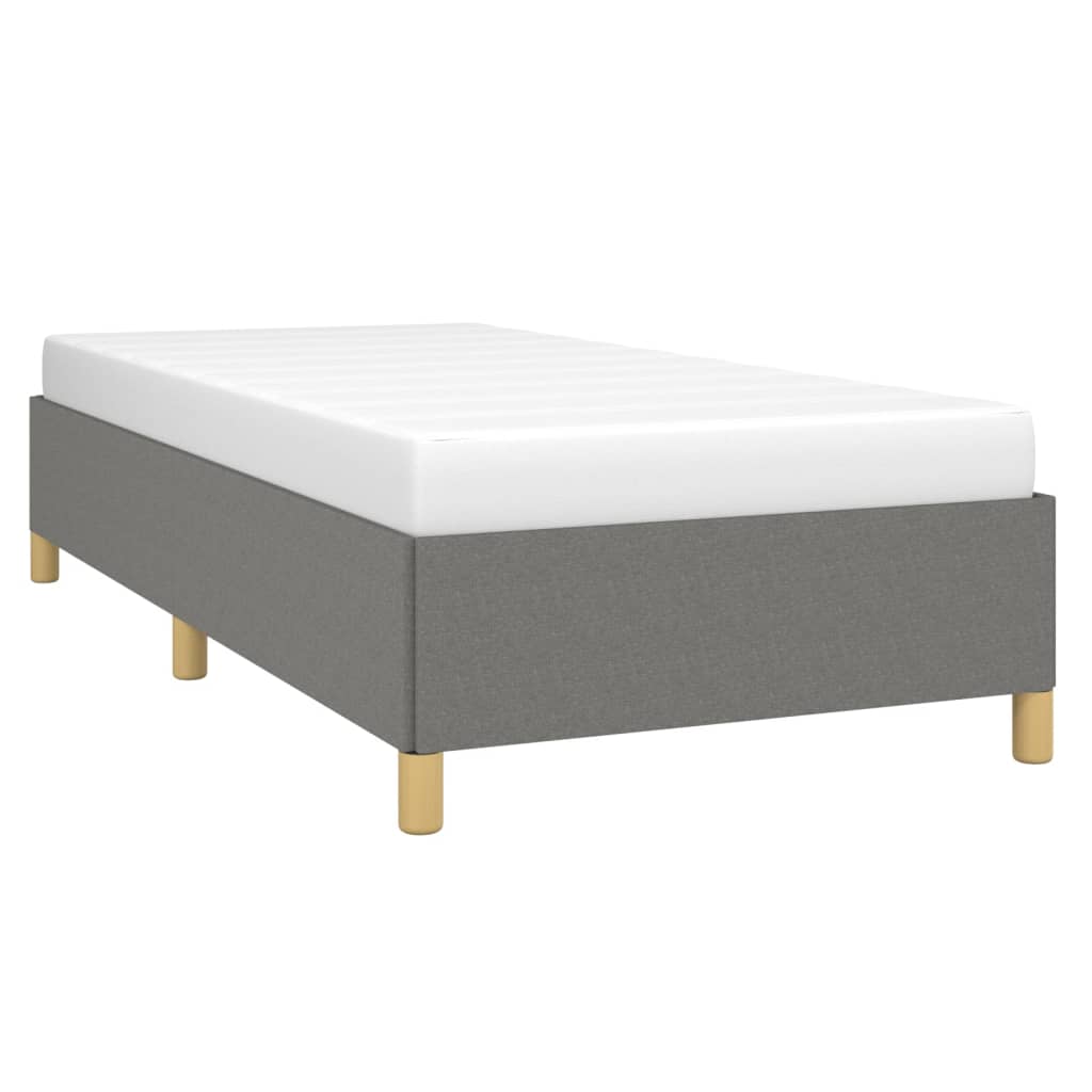 Sengeramme uden madras Mørkegrå 90x190 cm Stof