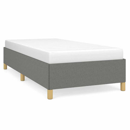 Sengeramme uden madras Mørkegrå 90x200 cm Stof