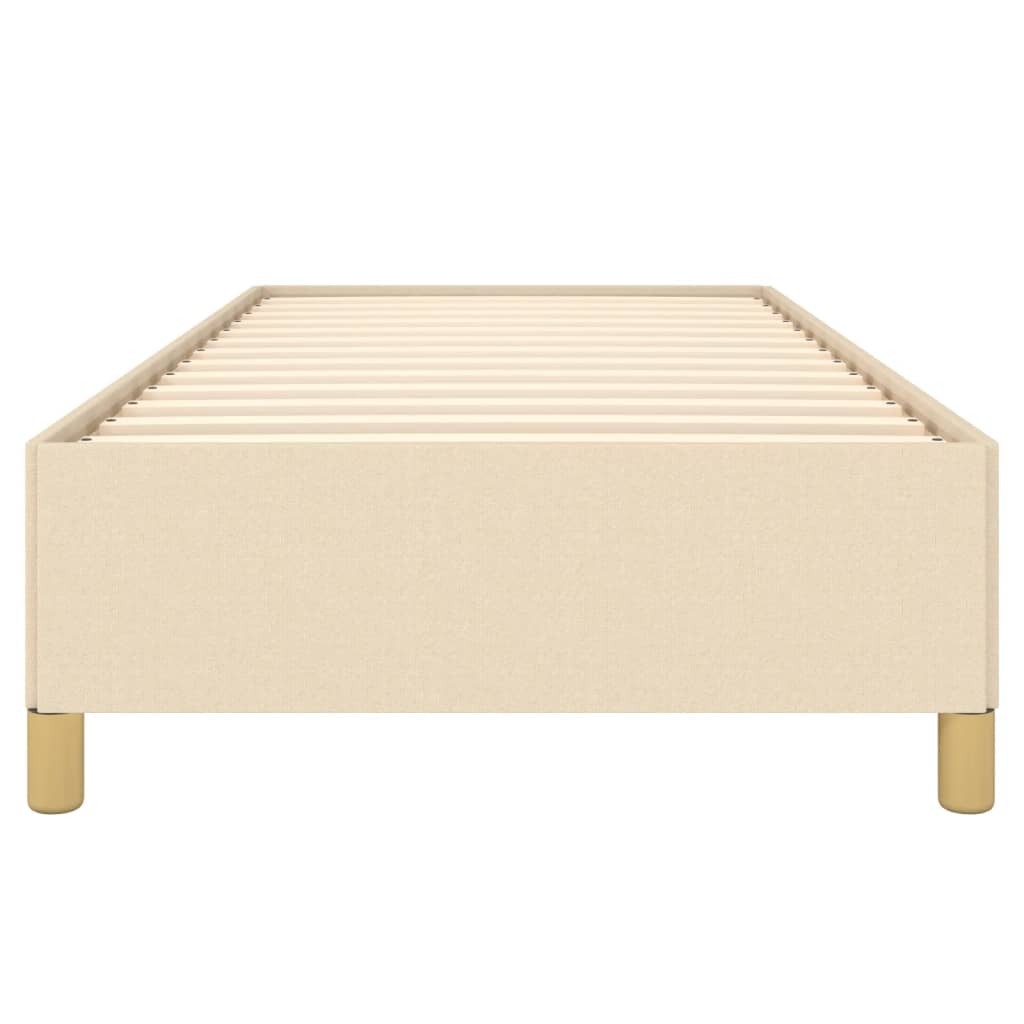 sengeramme uden madras 90x200 cm stof cremefarvet