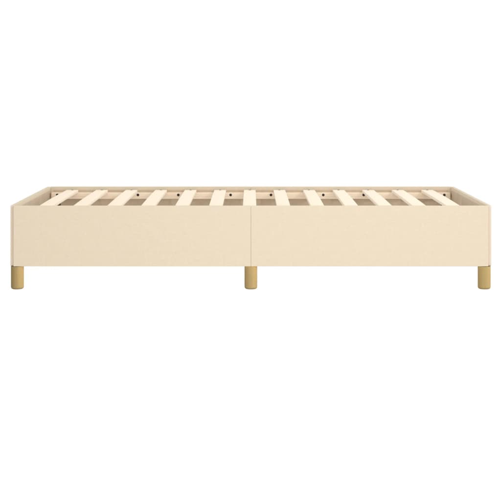sengeramme uden madras 90x200 cm stof cremefarvet