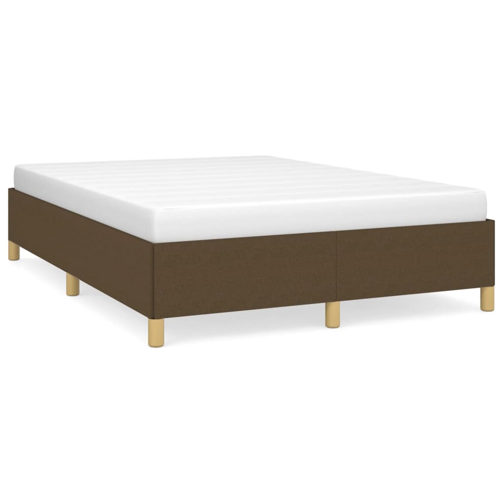 sengeramme uden madras 140x190 cm stof mørkebrun