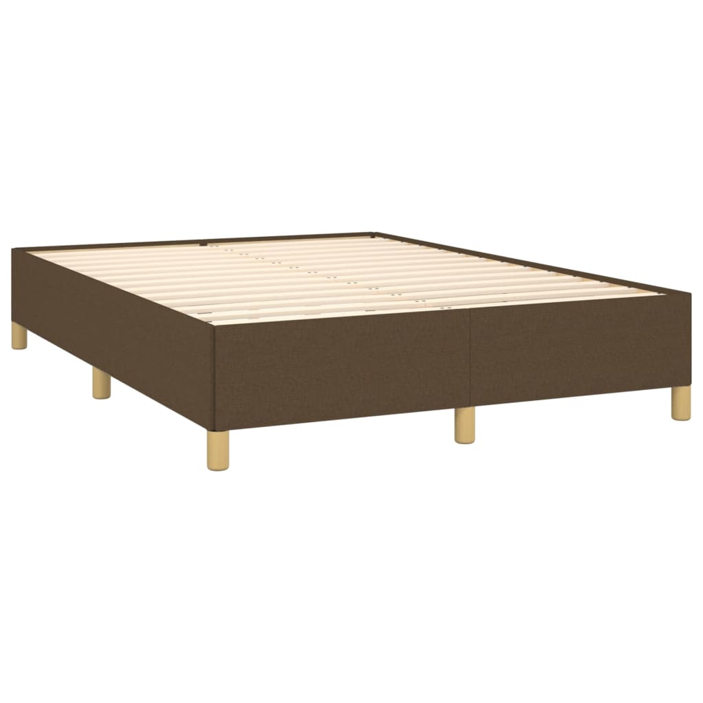 sengeramme uden madras 140x190 cm stof mørkebrun
