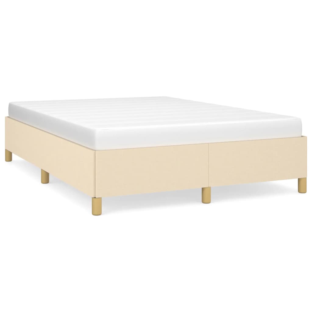 sengeramme uden madras 140x190 cm stof cremefarvet