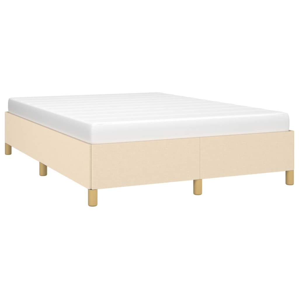 sengeramme uden madras 140x190 cm stof cremefarvet