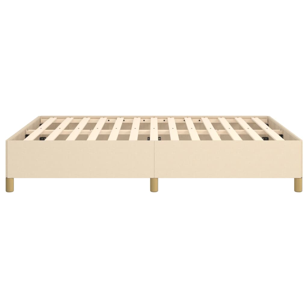 sengeramme uden madras 140x190 cm stof cremefarvet