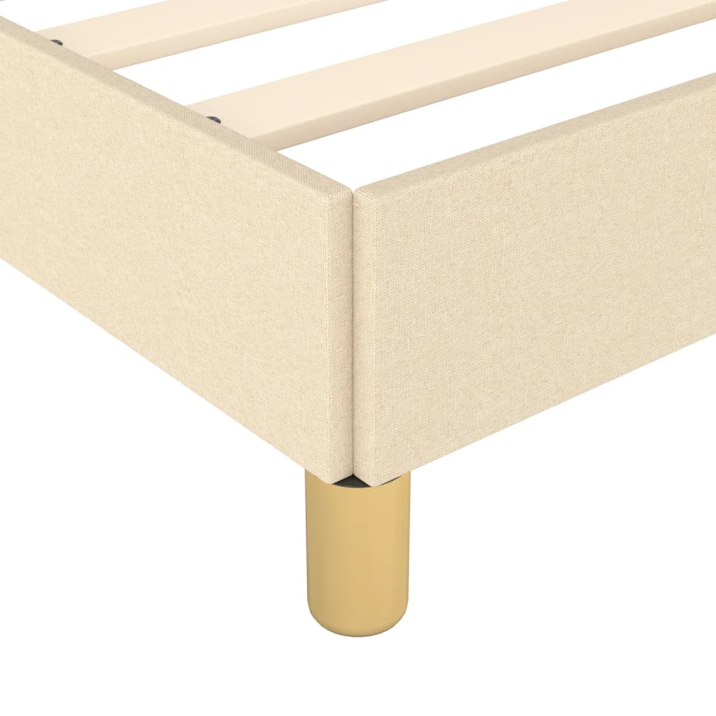 sengeramme uden madras 140x190 cm stof cremefarvet
