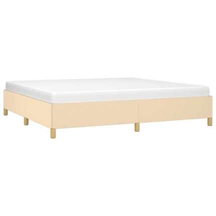 sengeramme uden madras 200x200 cm stof cremefarvet