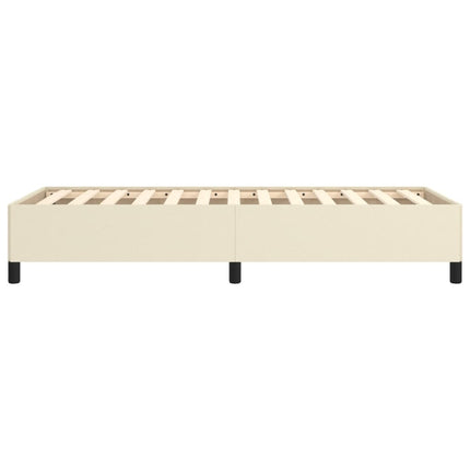 sengeramme 80x200 cm kunstlæder cremefarvet
