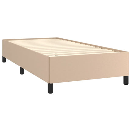 sengeramme 80x200 cm kunstlæder cappuccinofarvet