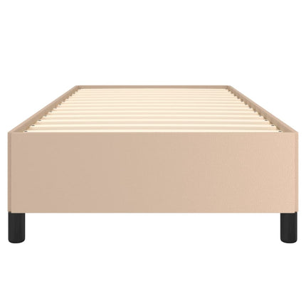 sengeramme 80x200 cm kunstlæder cappuccinofarvet