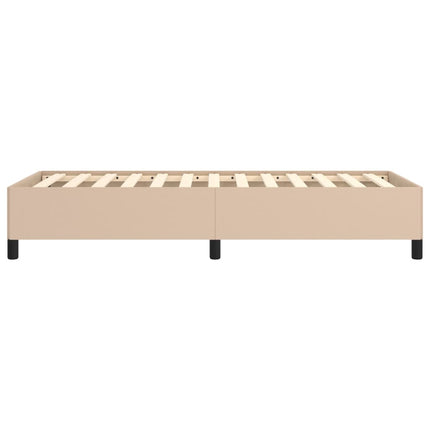 sengeramme 90x200 cm kunstlæder cappuccinofarvet