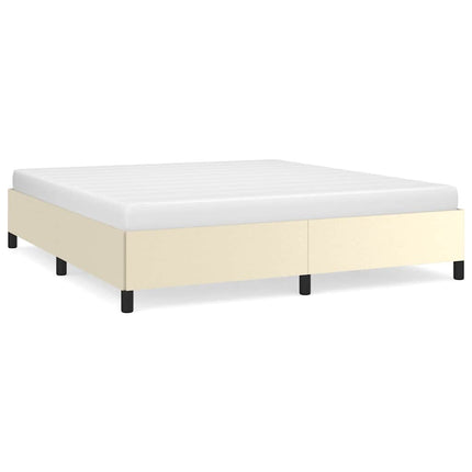 sengeramme uden madras 160x200 cm kunstlæder cremefarvet