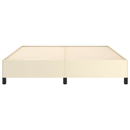 sengeramme uden madras 160x200 cm kunstlæder cremefarvet