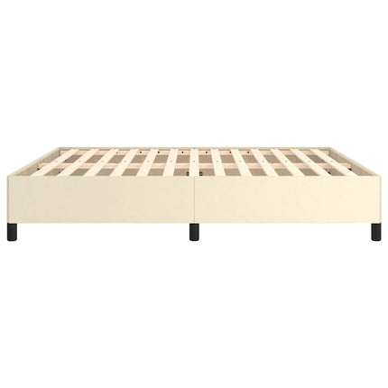 sengeramme uden madras 160x200 cm kunstlæder cremefarvet