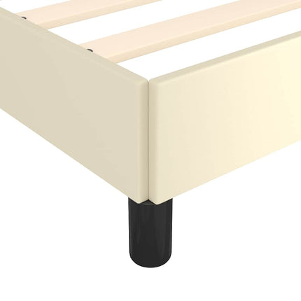 sengeramme uden madras 160x200 cm kunstlæder cremefarvet