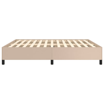 sengeramme uden madras 160x200 cm kunstlæder cappuccinofarvet