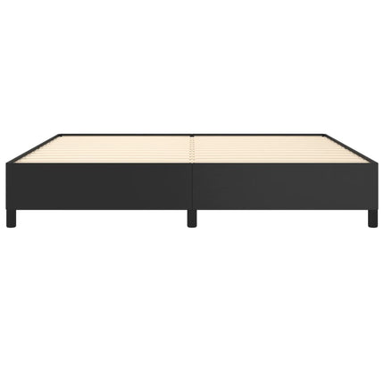sengeramme 200x200 cm kunstlæder sort