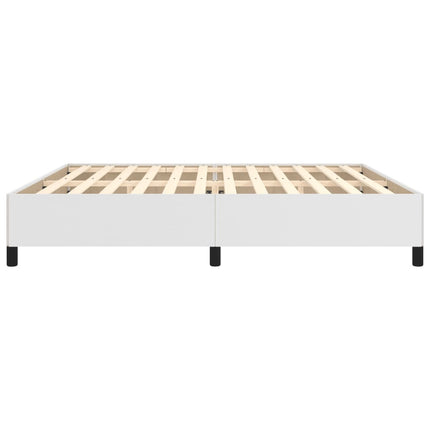 sengeramme 200x200 cm kunstlæder hvid