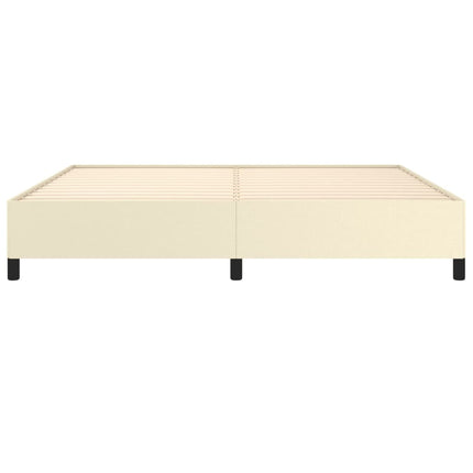sengeramme 200x200 cm kunstlæder cremefarvet