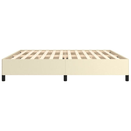 sengeramme 200x200 cm kunstlæder cremefarvet