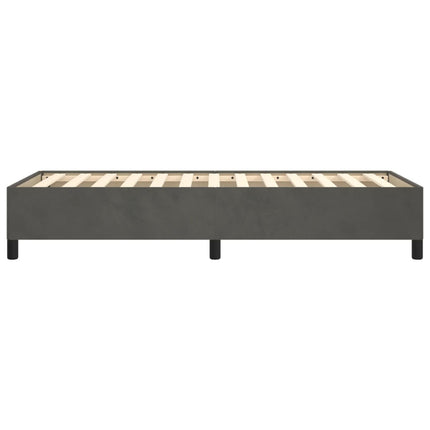 Sengeramme uden madras Mørkegrå 80x200 cm Fløjl