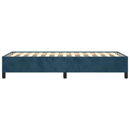 Sengeramme uden madras Mørkeblå 80x200 cm Fløjl