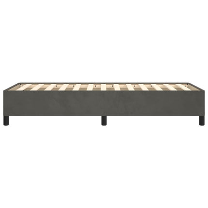 Sengeramme uden madras Mørkegrå 90x190 cm Fløjl