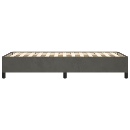 Sengeramme uden madras Mørkegrå 90x200 cm Fløjl