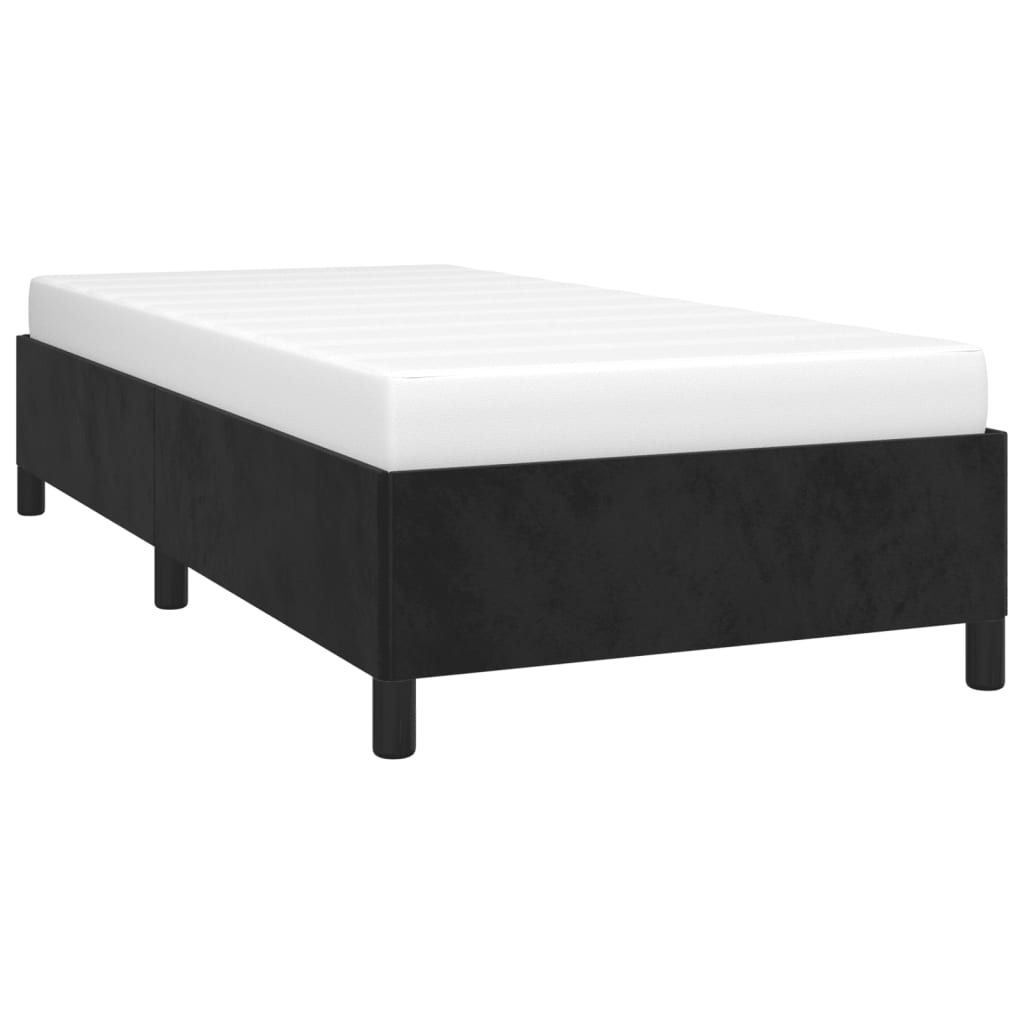 sengeramme 90x200 cm fløjl sort