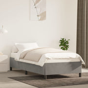 Sengeramme uden madras Lysegrå 100x200 cm Fløjl