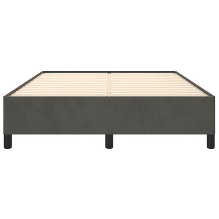 Sengeramme uden madras Mørkegrå 140x190 cm Fløjl