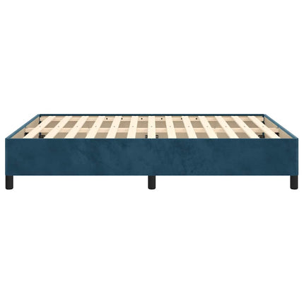Sengeramme uden madras Mørkeblå 140x190 cm Fløjl