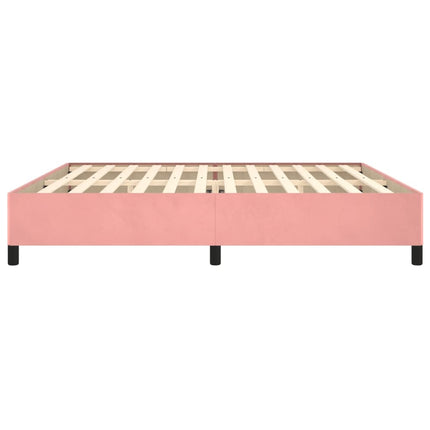 sengeramme 200x200 cm fløjl pink