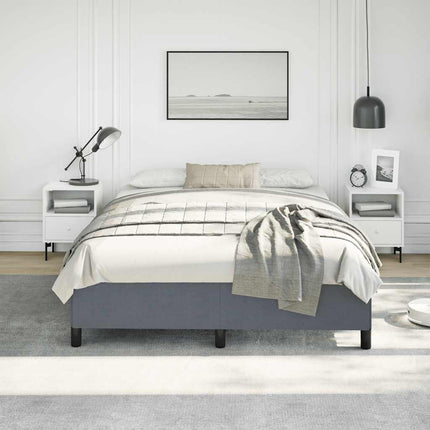 sengestel uden madras mørkegrå 137x190 cm fløjl
