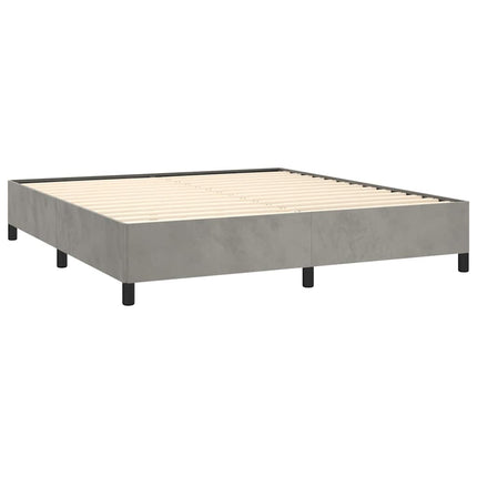 sengestel uden madras lysegrå 152x203 cm queen size velour
