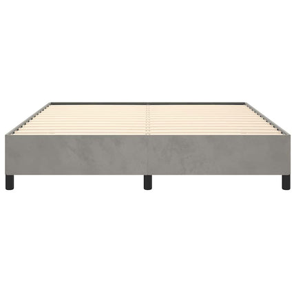sengestel uden madras lysegrå 152x203 cm queen size velour