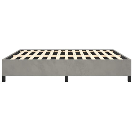 sengestel uden madras lysegrå 152x203 cm queen size velour