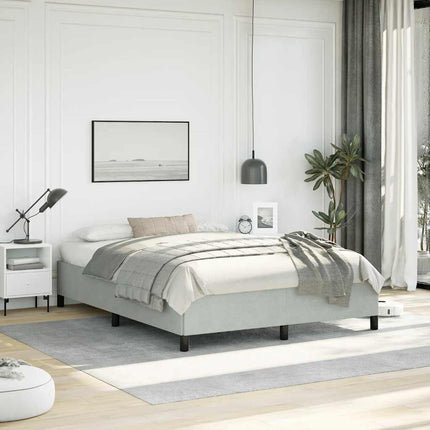 sengestel uden madras lysegrå 152x203 cm queen size velour