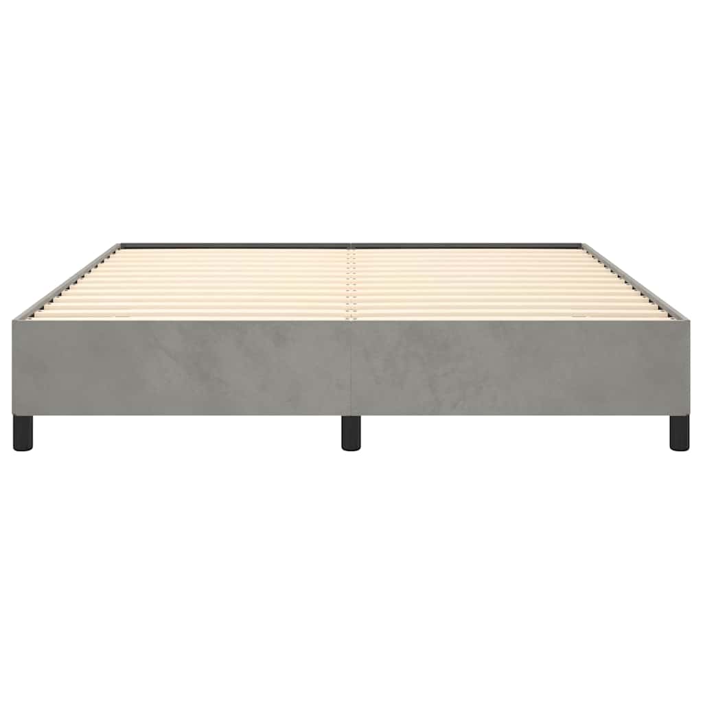 sengestel uden madras lysegrå 193x203 cm kingsize velour