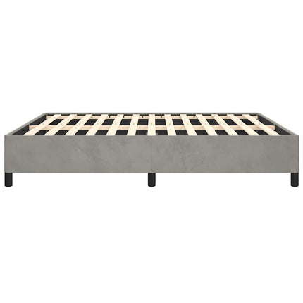 sengestel uden madras lysegrå 193x203 cm kingsize velour