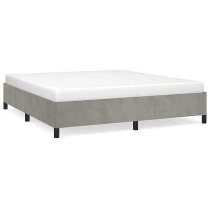 sengestel uden madras lysegrå California King velour