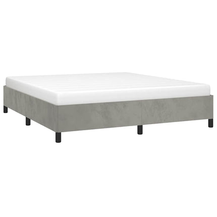 sengestel uden madras lysegrå California King velour